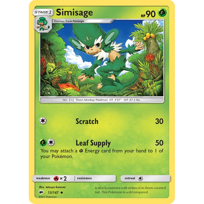 Simisage (13/147) [Sun & Moon: Burning Shadows]