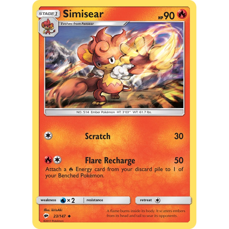 Simisear (23/147) [Sun & Moon: Burning Shadows]