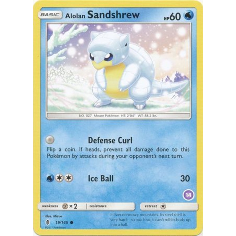 Alolan Sandshrew (19/145) (Deck Exclusive #14) [Sun & Moon: Trainer Kit - Alolan Sandslash]
