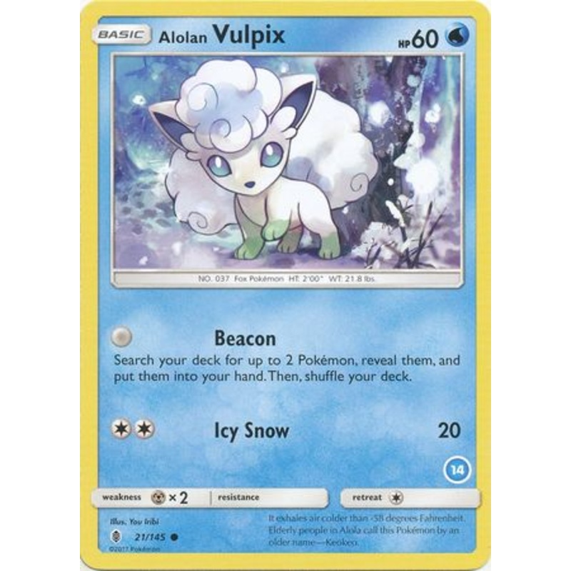 Alolan Vulpix (21/145) (Deck Exclusive #14) [Sun & Moon: Trainer Kit - Alolan Ninetales]