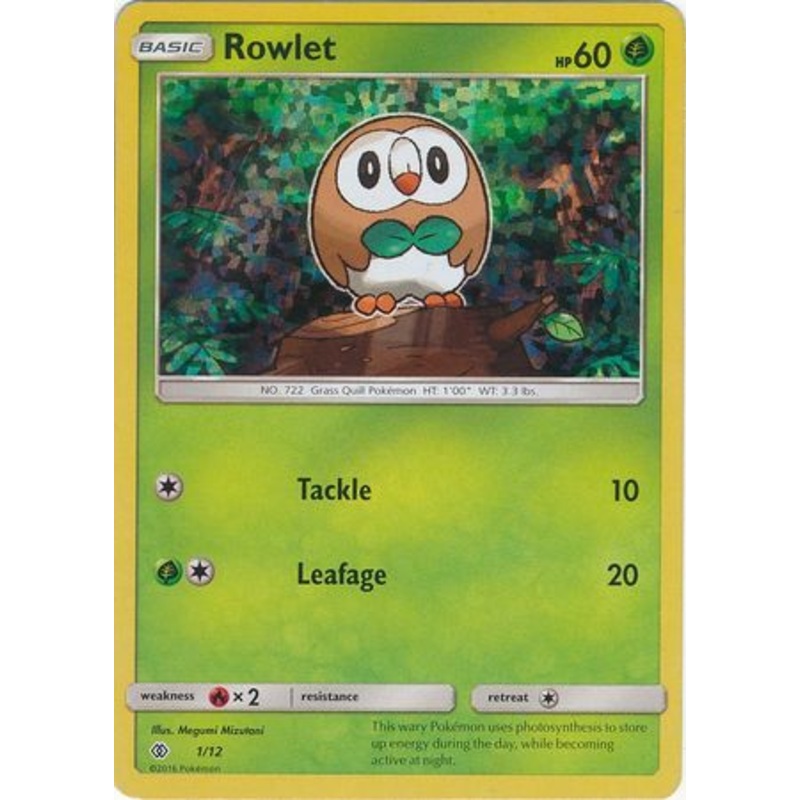 Rowlet (1/12) [McDonald's Promos: 2017 Collection]
