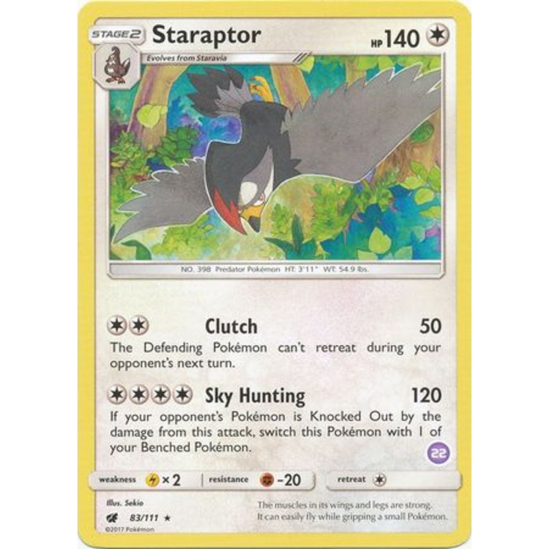 Staraptor (83/111) (Deck Exclusive #22) [Sun & Moon: Trainer Kit - Alolan Sandslash]