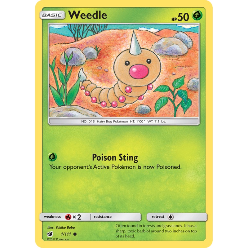 Weedle (1/111) [Sun & Moon: Crimson Invasion]