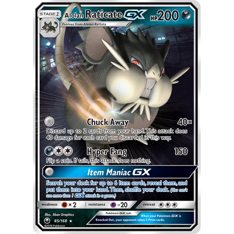 Alolan Raticate GX (85/168) [Sun & Moon: Celestial Storm]