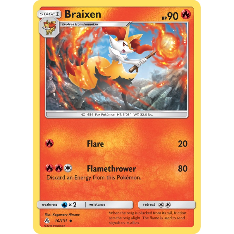 Braixen (16/131) [Sun & Moon: Forbidden Light]