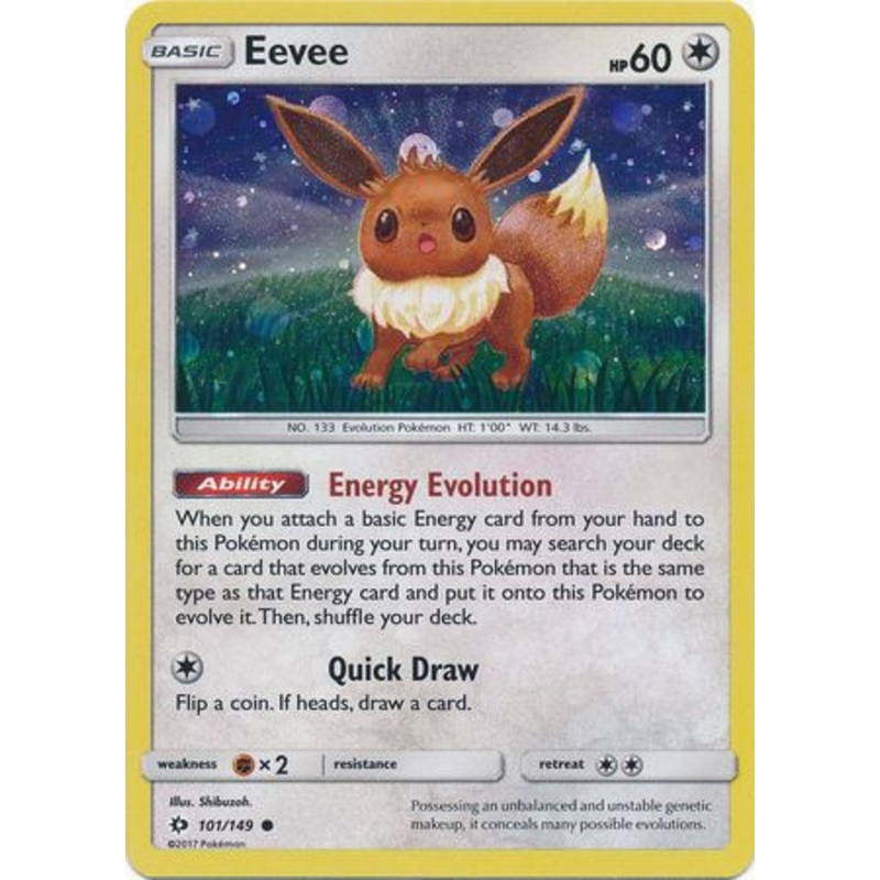 Eevee (101/149) (Cosmos Holo) [Sun & Moon: Base Set]