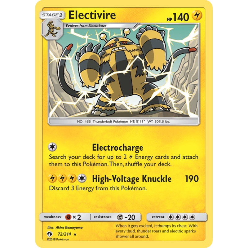 Electivire (72/214) [Sun & Moon: Lost Thunder]