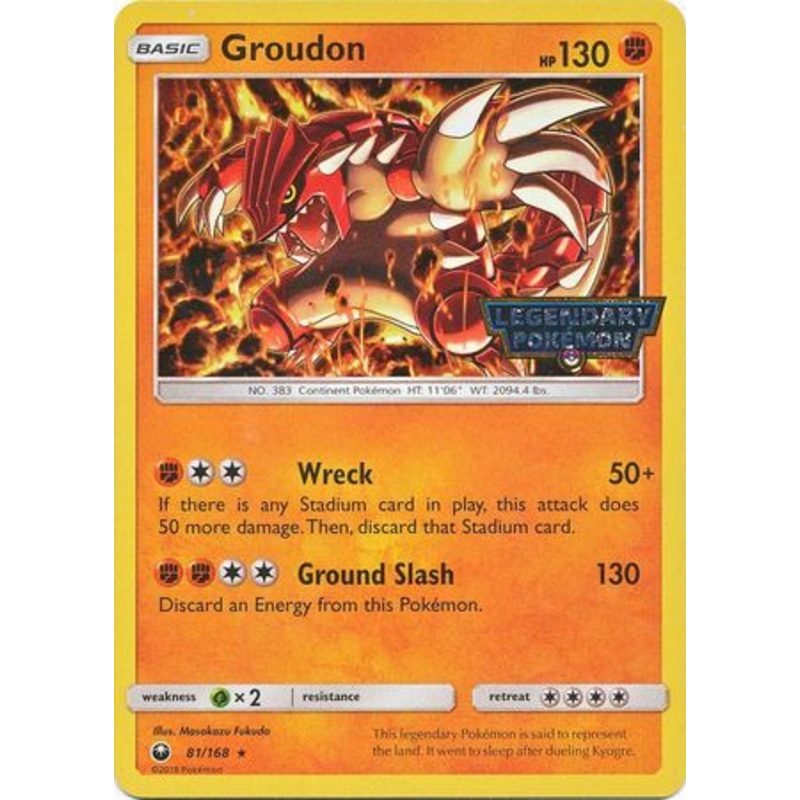 Groudon (81/168) (Cosmos Holo GameStop Promo) [Sun & Moon: Celestial Storm]