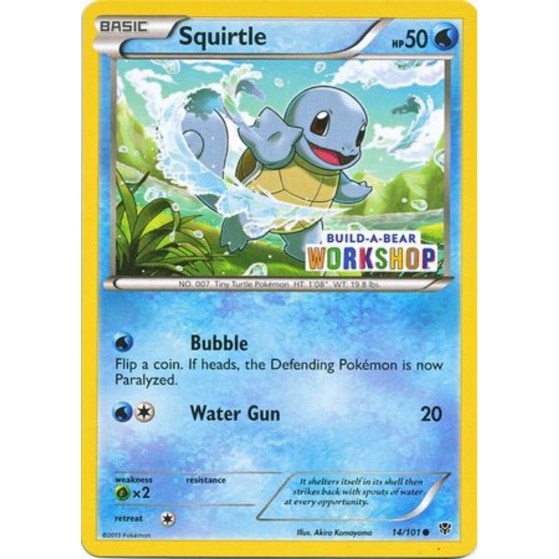 Squirtle (14/101) (Build A Bear Workshop Exclusive) [Black & White: Plasma Blast]