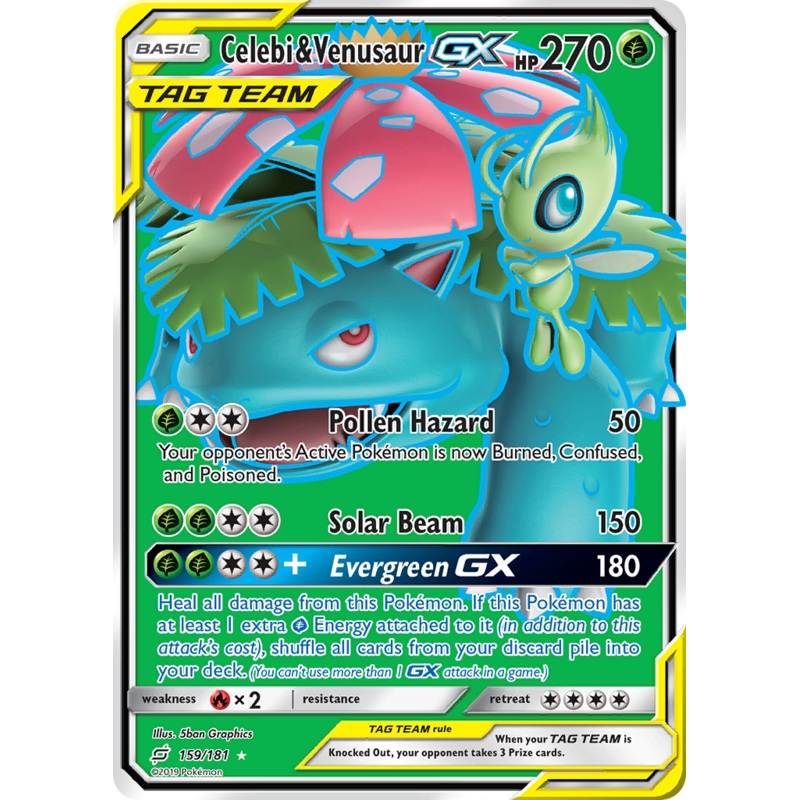 Celebi & Venusaur GX (159/181) [Sun & Moon: Team Up]