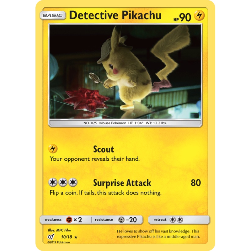 Detective Pikachu (10/18) [Sun & Moon: Detective Pikachu]