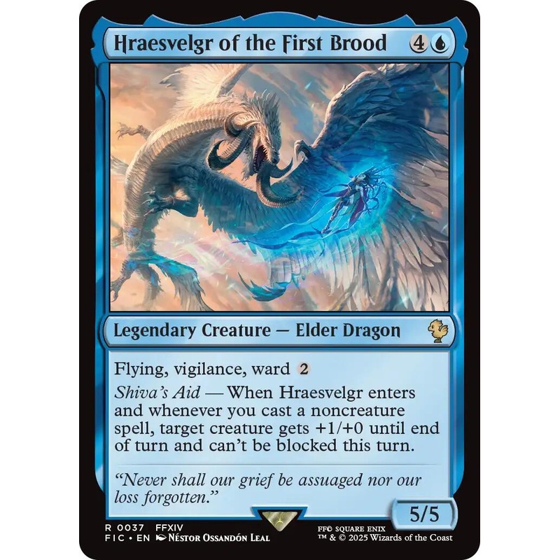 Hraesvelgr of the First Brood (Surge Foil) [FINAL FANTASY Commander]