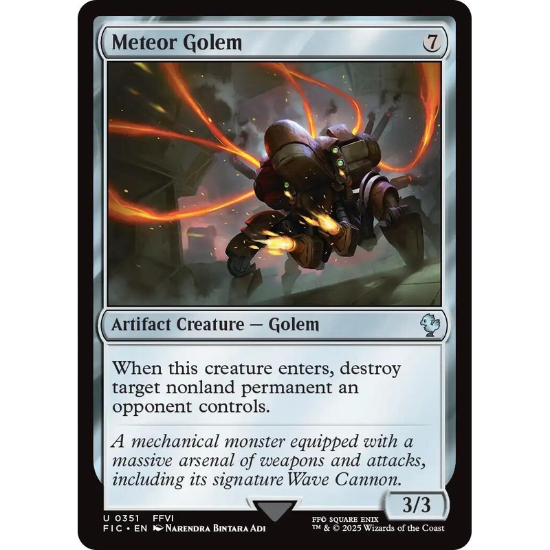 Meteor Golem (Surge Foil) [FINAL FANTASY Commander]
