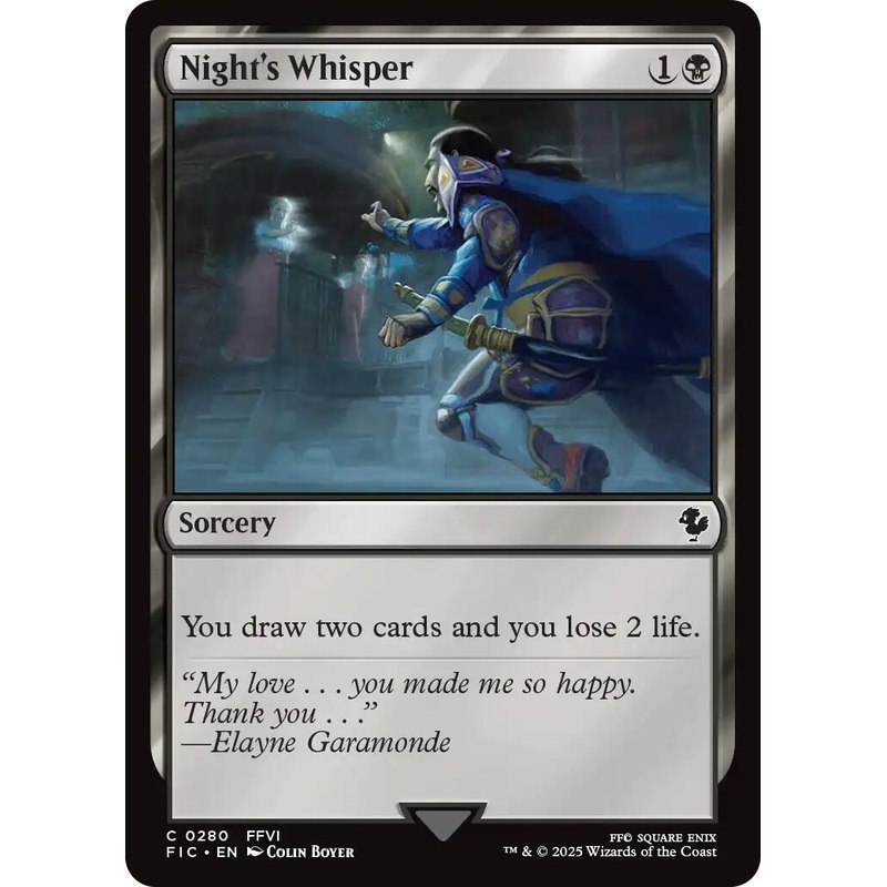 Night's Whisper (Surge Foil) [FINAL FANTASY Commander]