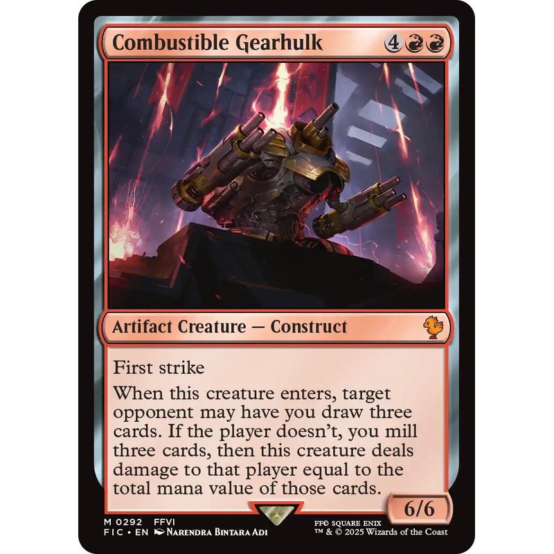 Combustible Gearhulk (Surge Foil) [FINAL FANTASY Commander]