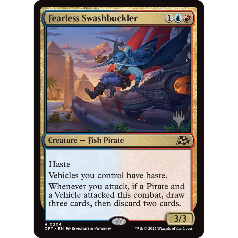 Fearless Swashbuckler (Promo Pack) [Aetherdrift Promos]