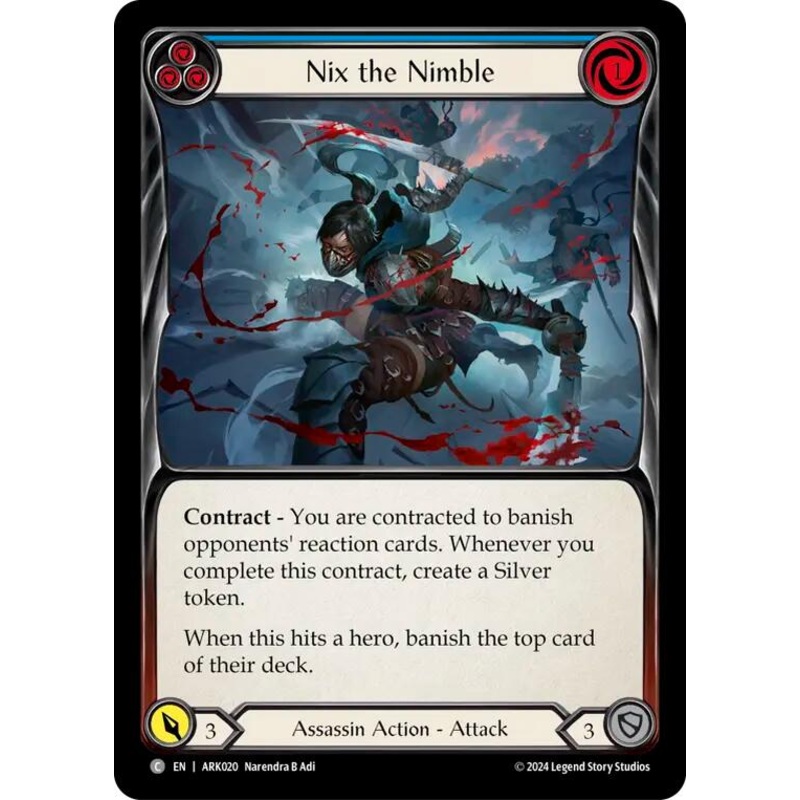 Nix the Nimble (Blue) [ARK020] (The Hunted Arakni Blitz Deck)