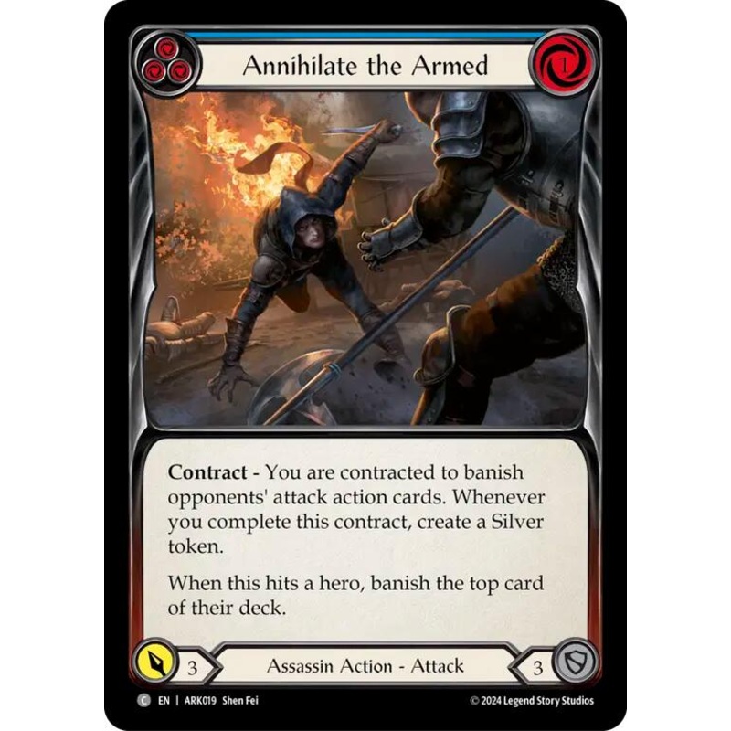 Annihilate the Armed (Blue) [ARK019] (The Hunted Arakni Blitz Deck)