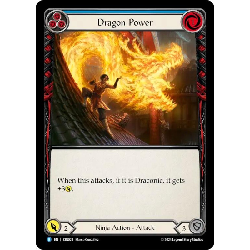 Dragon Power (Blue) [CIN023] (The Hunted Cindra Blitz Deck)