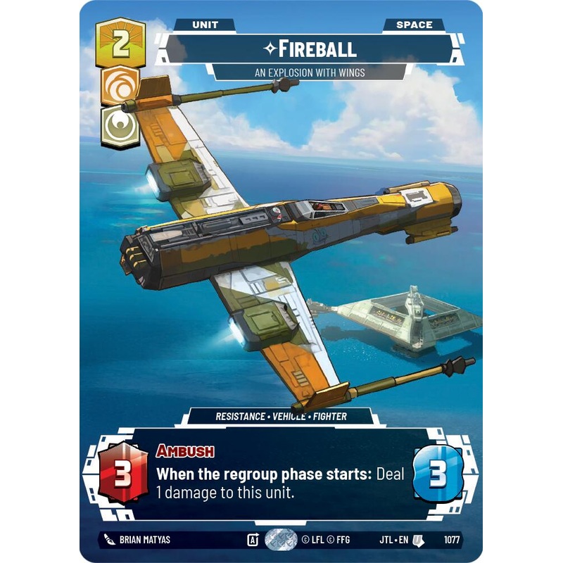 Fireball - An Explosion With Wings (1077) (Prestige Foil) (1077) [Jump to Lightspeed]