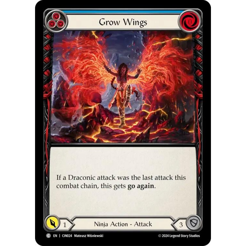Grow Wings (Blue) [CIN024] (The Hunted Cindra Blitz Deck)