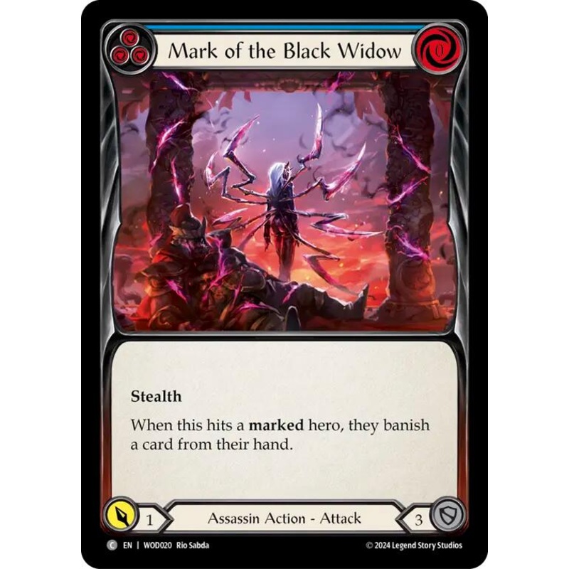 Mark of the Black Widow (Blue) [WOD020] (The Hunted Arakni, Web of Deceit Blitz Deck)