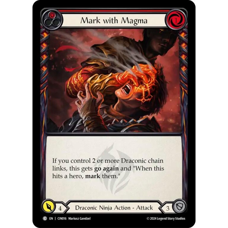 Mark with Magma (Red) [CIN016] (The Hunted Cindra Blitz Deck)