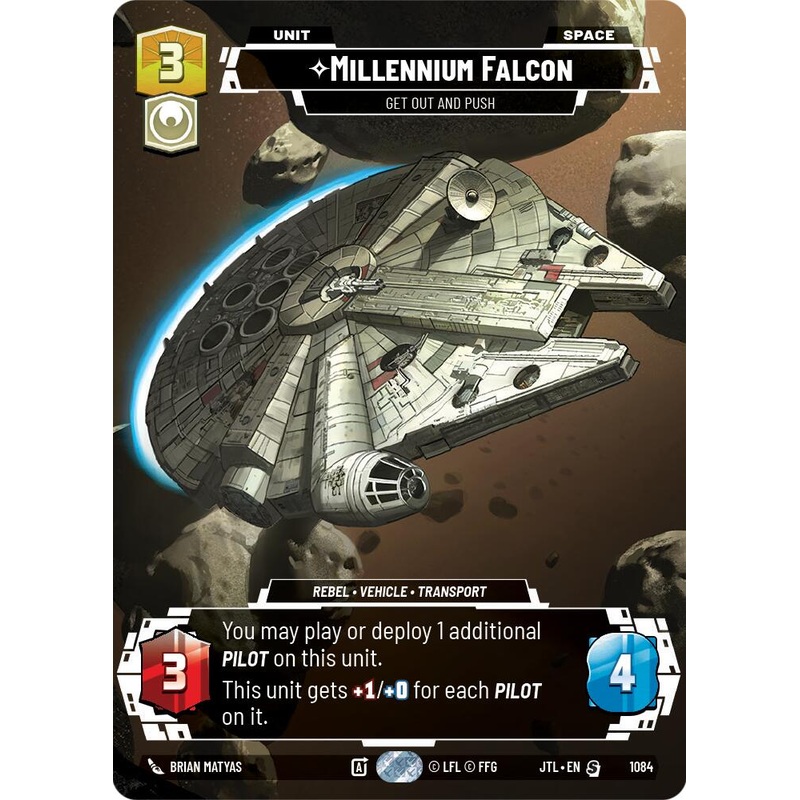 Millennium Falcon - Get Out And Push (1084) (Prestige Foil) (1084) [Jump to Lightspeed]