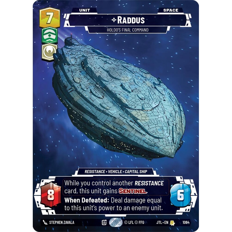 Raddus - Holdo's Final Command (1064) (Prestige Foil) (1064) [Jump to Lightspeed]