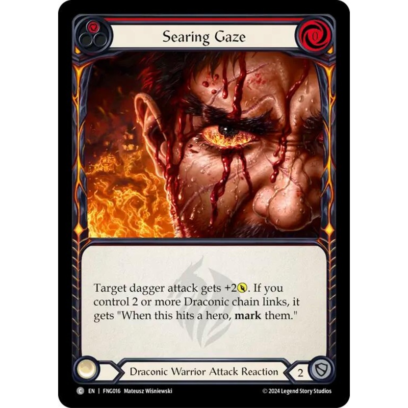 Searing Gaze (Red) [FNG016] (The Hunted Fang Blitz Deck)