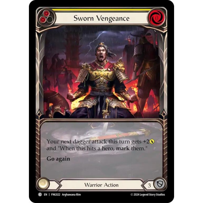 Sworn Vengeance (Yellow) (Extended Art) [FNG022] (The Hunted Fang Blitz Deck)