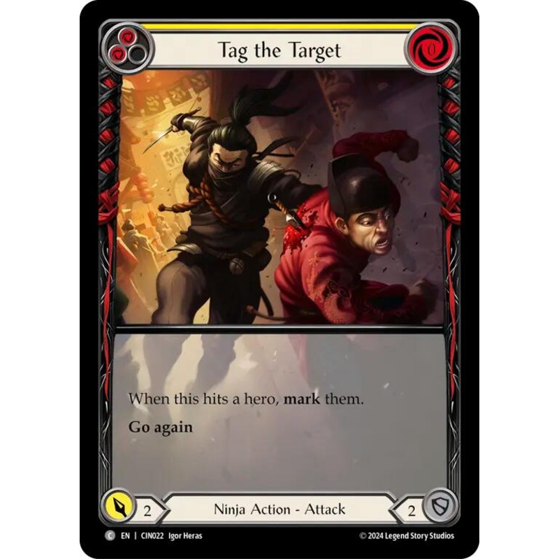 Tag the Target (Yellow) (Extended Art) [CIN022] (The Hunted Cindra Blitz Deck)