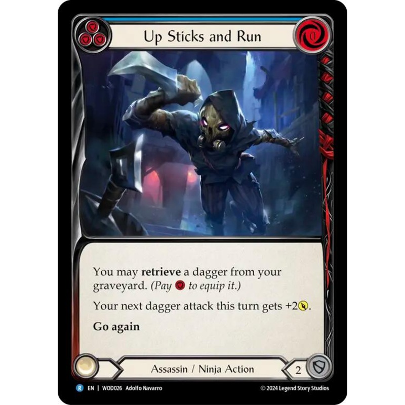 Up Sticks and Run (Blue) [WOD026] (The Hunted Arakni, Web of Deceit Blitz Deck)