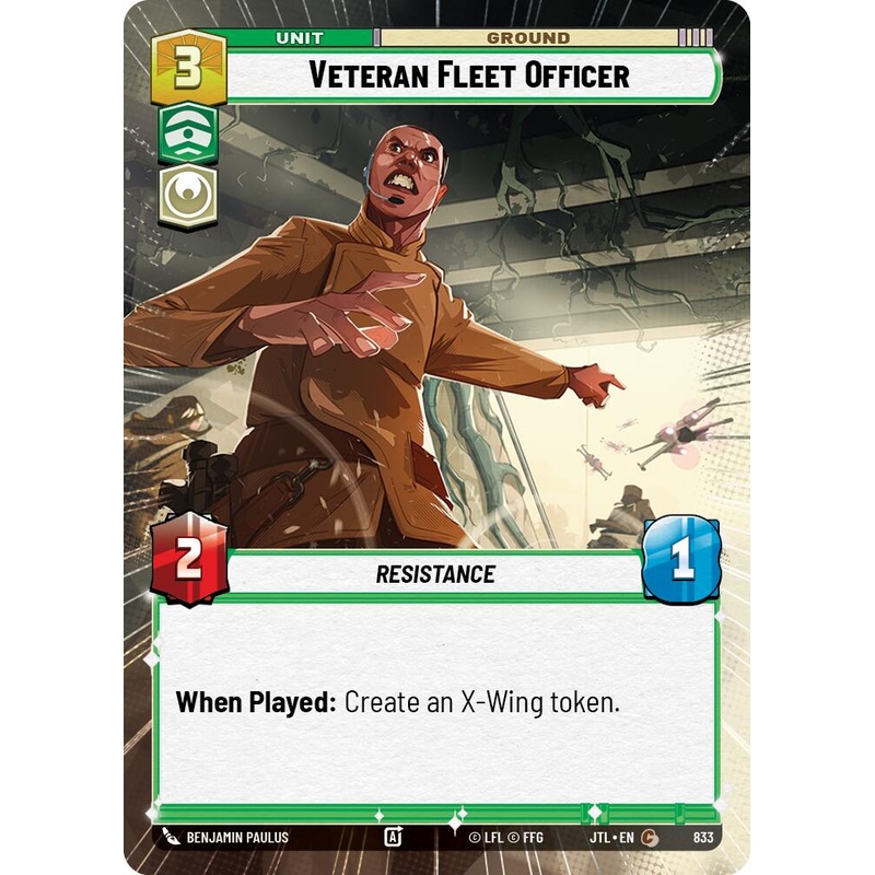 Veteran Fleet Officer (833) (Hyperspace Foil) (833) [Jump to Lightspeed]