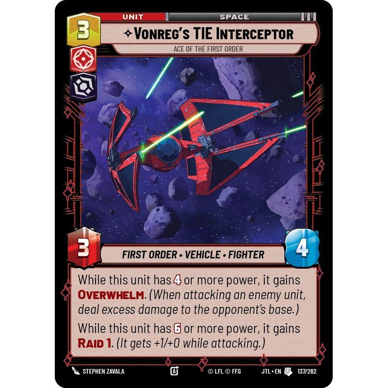 Vonreg's TIE Interceptor - Ace of the First Order (137/262) (137/262) [Jump to Lightspeed]