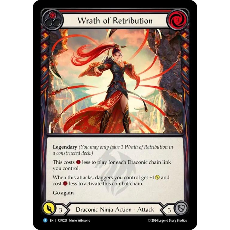Wrath of Retribution (Red) [CIN021] (The Hunted Cindra Blitz Deck)