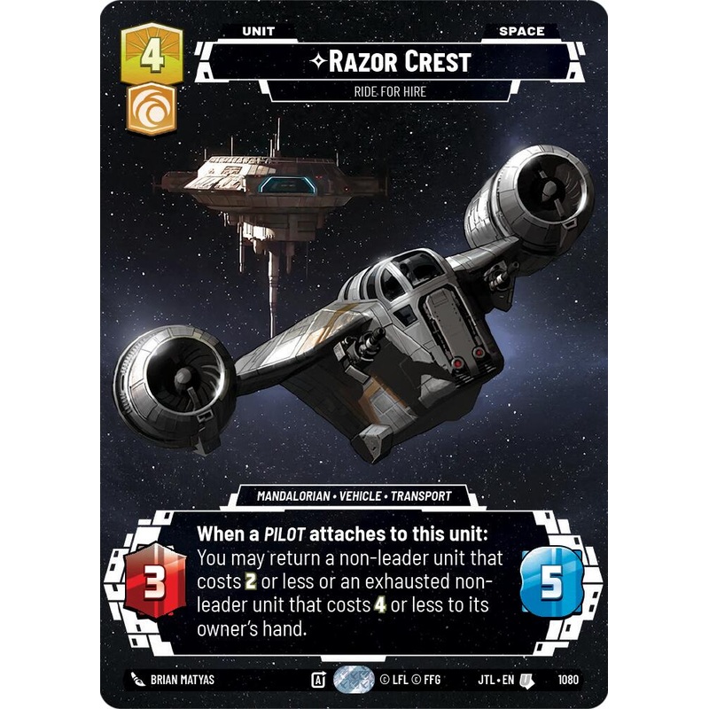Razor Crest - Ride For Hire (1080) (Prestige Foil) (1080) [Jump to Lightspeed]