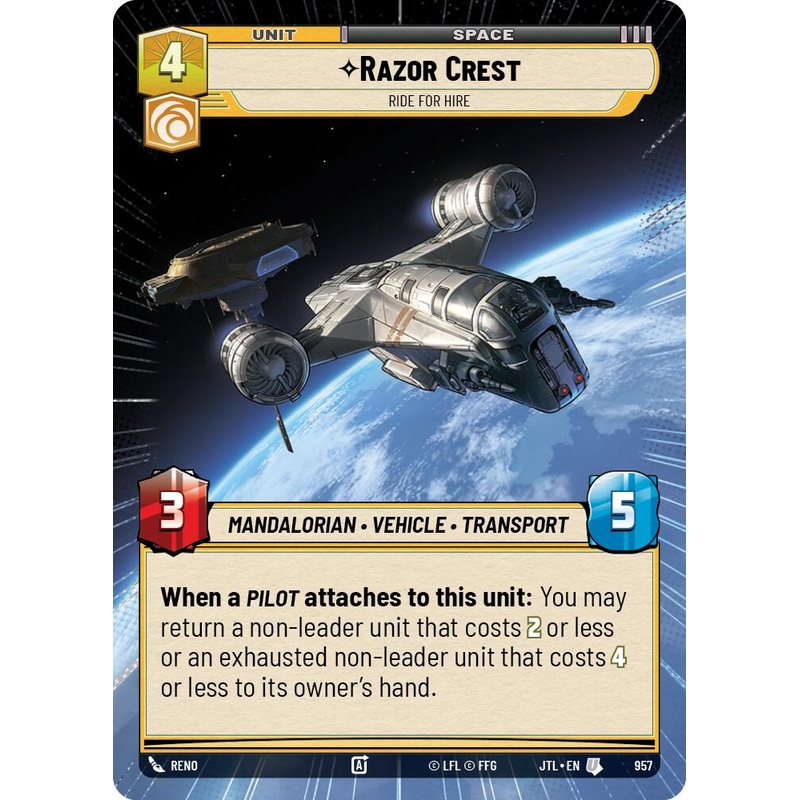 Razor Crest - Ride For Hire (957) (Hyperspace Foil) (957) [Jump to Lightspeed]