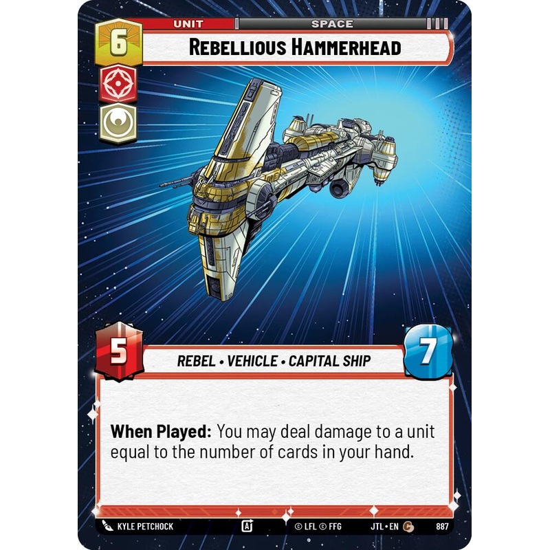 Rebellious Hammerhead (887) (Hyperspace Foil) (887) [Jump to Lightspeed]