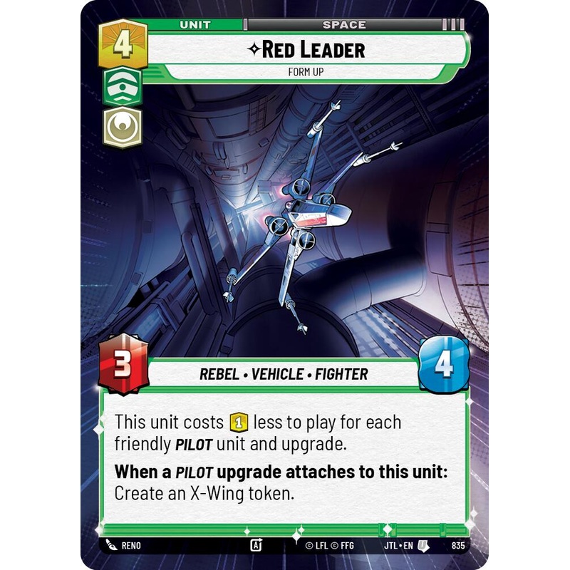 Red Leader - Form Up (835) (Hyperspace Foil) (835) [Jump to Lightspeed]