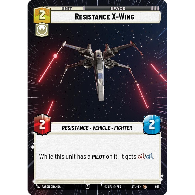 Resistance X-Wing (981) (Hyperspace Foil) (981) [Jump to Lightspeed]