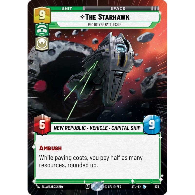 The Starhawk - Prototype Battleship (839) (Hyperspace Foil) (839) [Jump to Lightspeed]