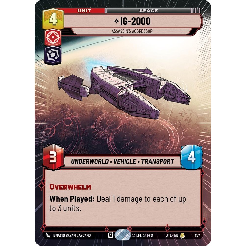 IG-2000 - Assassin's Aggressor (874) (Hyperspace Foil) (874) [Jump to Lightspeed]