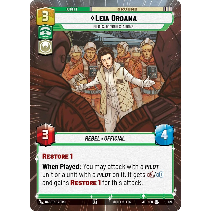 Leia Organa - Pilots, To Your Stations (831) (Hyperspace Foil) (831) [Jump to Lightspeed]