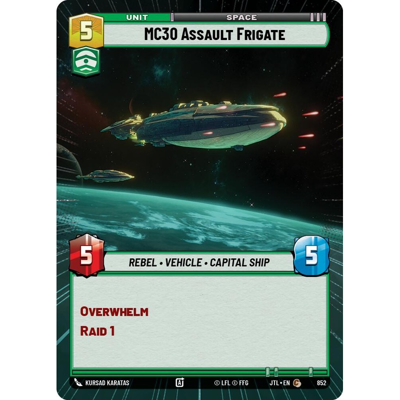 MC30 Assault Frigate (852) (Hyperspace Foil) (852) [Jump to Lightspeed]