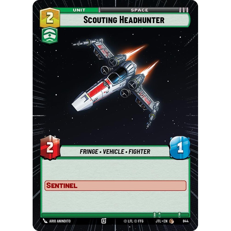 Scouting Headhunter (844) (Hyperspace Foil) (844) [Jump to Lightspeed]