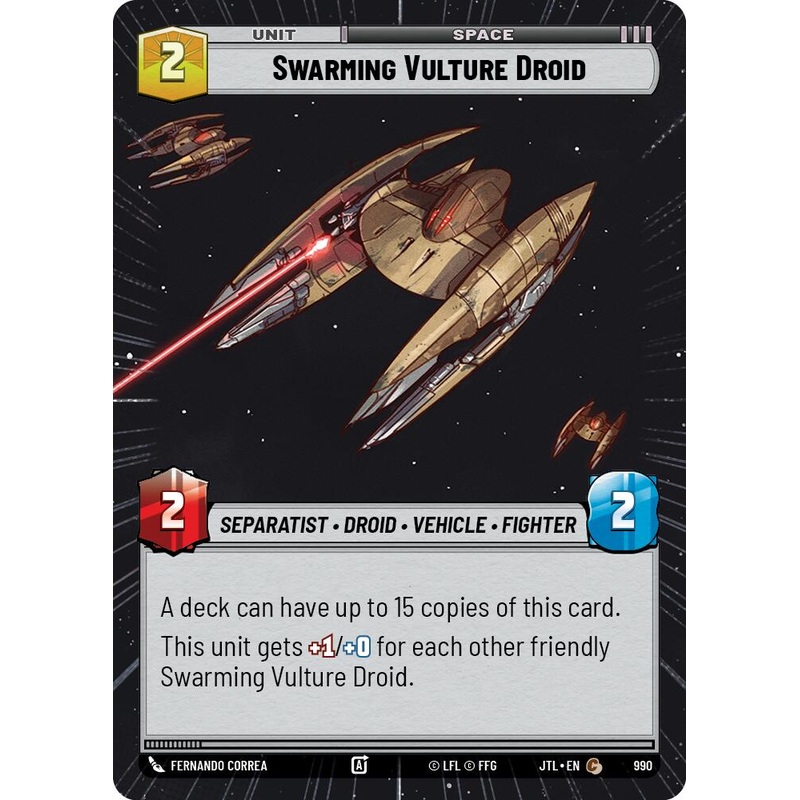 Swarming Vulture Droid (990) (Hyperspace Foil) (990) [Jump to Lightspeed]