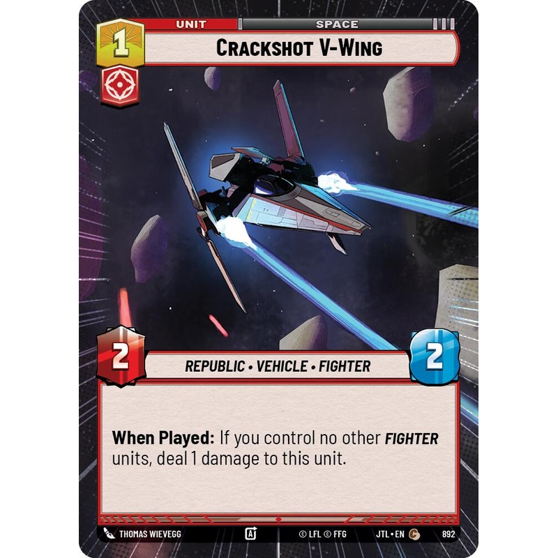 Crackshot V-Wing (892) (Hyperspace Foil) (892) [Jump to Lightspeed]