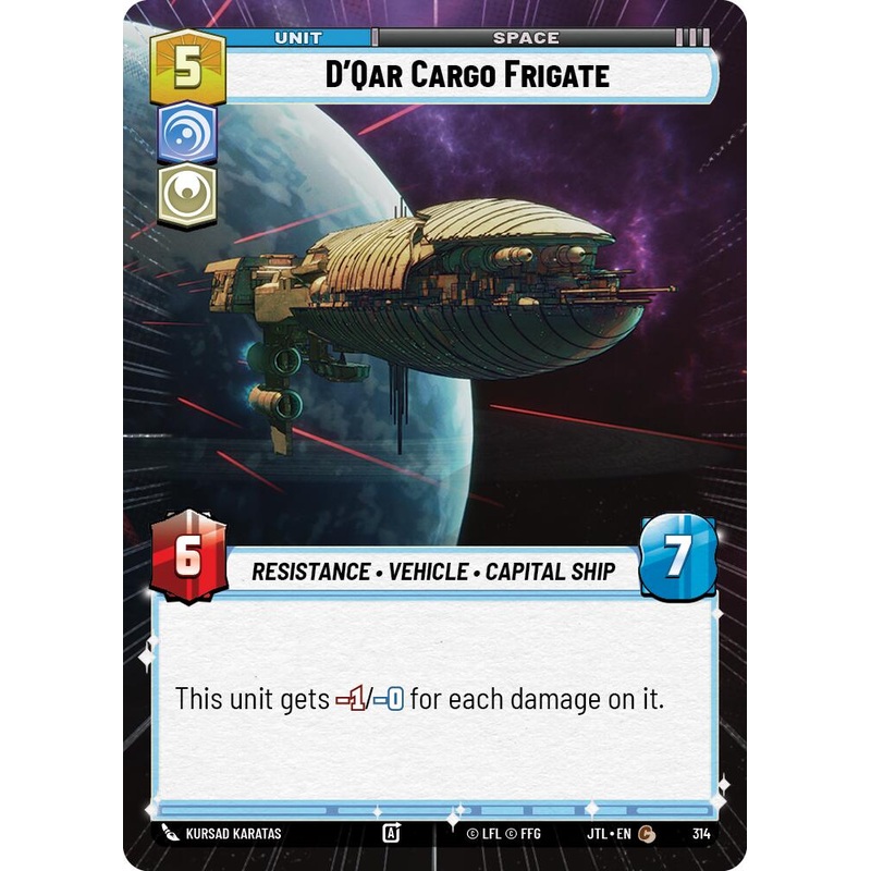 D'Qar Cargo Frigate (314) (Hyperspace) (314) [Jump to Lightspeed]