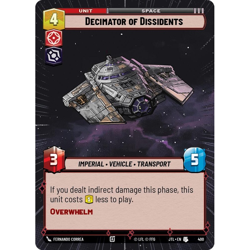 Decimator of Dissidents (400) (Hyperspace) (400) [Jump to Lightspeed]